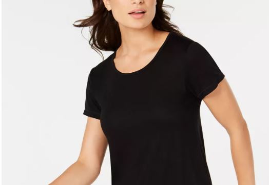 Camiseta feminina Ideology com costas em malha, preta, tamanho XX-G