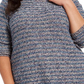 Suéter Feminino de Chenille com Fio Metálico Estilo &amp; Co Azul Marinho Tamanho 3X