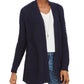Cardigan Bouclé Feminino Estilo &amp; Co Azul Marinho Tamanho Médio