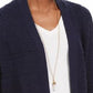Cardigan Bouclé Feminino Estilo &amp; Co Azul Marinho Tamanho Médio