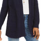 Cardigan Bouclé Feminino Estilo &amp; Co Azul Marinho Tamanho Médio