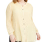 Alfani Plus Size Plissado Completo Feminino Amarelo Tamanho 1X