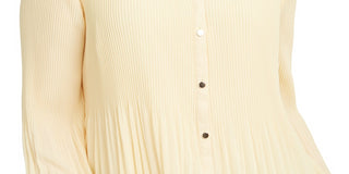 Alfani Plus Size Plissado Completo Feminino Amarelo Tamanho 1X