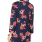 Túnica feminina Charter Club com estampa floral e decote dividido, azul, tamanho XX-G