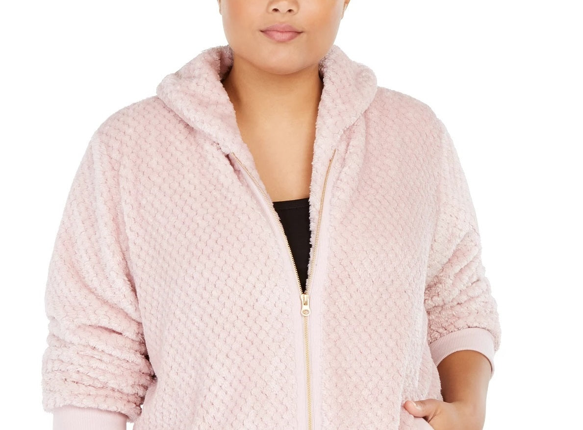 Jaqueta Sherpa Acolchoada Plus Size Ideology Feminina Rosa Tamanho 1X