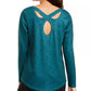 Top feminino estampado com recorte nas costas, verde, tamanho extra grande