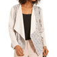 INC International Concepts Topper de pele de cordeiro estampado feminino, branco, tamanho grande