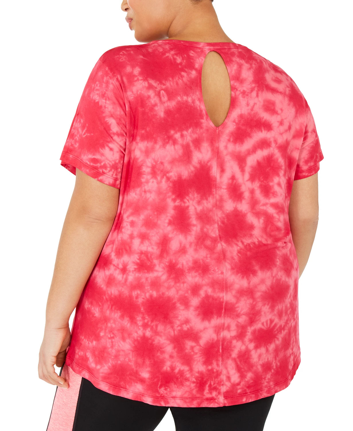 Top Ideology Feminino Tie Dye Keyhole Rosa Tamanho 3X