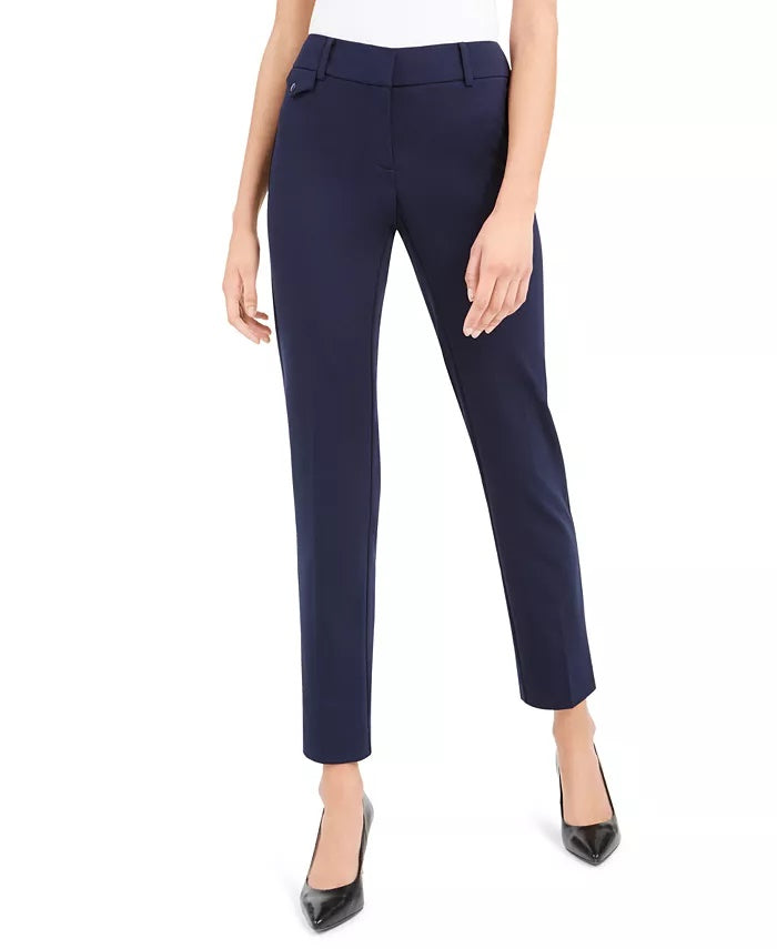 Calça Alfani Feminina Slim Fit com Bolso para Moedas Azul Tamanho 4 Petite