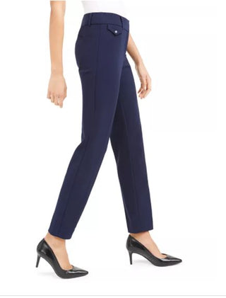 Calça Alfani Feminina Slim Fit com Bolso para Moedas Azul Tamanho 4 Petite