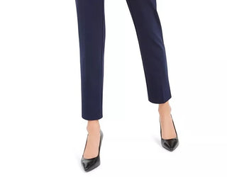 Calça Alfani Slim Fit Feminina com Bolso para Moedas Azul Tamanho 6P