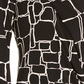 Blusa feminina Alfani com estampa frontal e pregas, preta, tamanho pequeno
