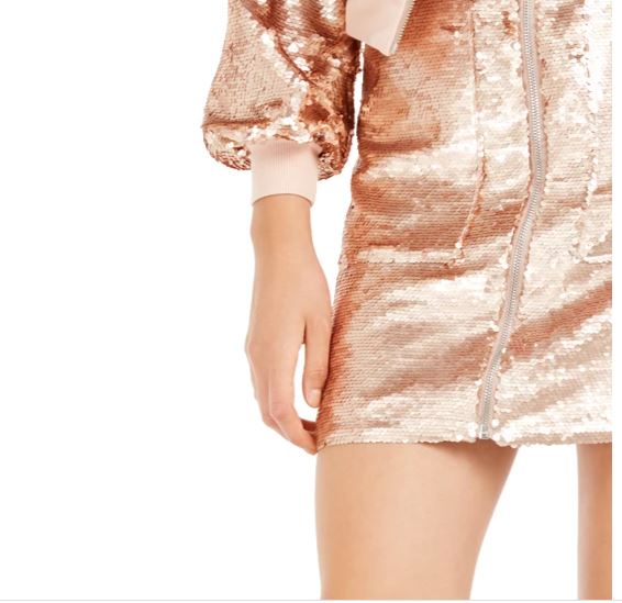 Saia utilitária Becca Tilley x Sequin Bar III feminina rosa tamanho médio