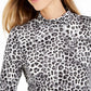 Camiseta feminina de gola alta estampada em algodão Charter Club, branca, tamanho XX-G