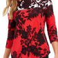 Camiseta feminina Charter Club de algodão Pima com estampa de blocos de cores, tamanho médio, vermelho, extra pequeno