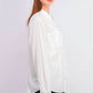 Camisa feminina Charter Club de tencel lisa, branca, tamanho grande