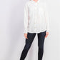 Camisa feminina Charter Club de tencel lisa, branca, tamanho grande
