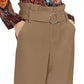 Calça feminina de cintura alta e perna larga INC International Concepts, tamanho 10