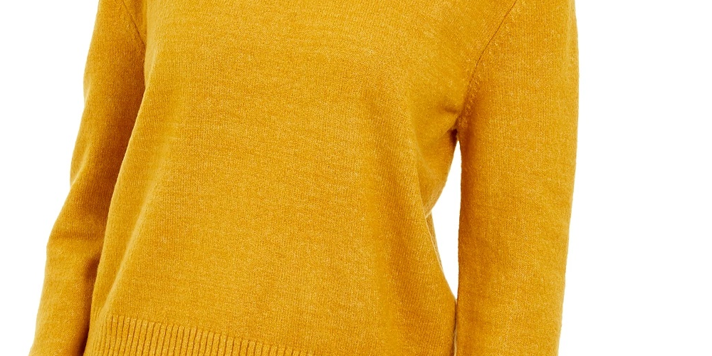 Suéter feminino com zíper lateral da INC International Concepts, amarelo, tamanho X-Large