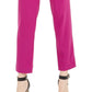 Calça feminina plissada de cintura alta Bar III, rosa médio, tamanho 8