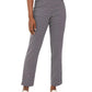 Calça feminina jacquard pull-on azul tamanho grande da coleção JM