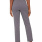 Calça feminina jacquard pull-on azul tamanho grande da coleção JM