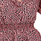 Blusa feminina Bar III com estampa de babados e costas baixas, vermelha, tamanho extragrande