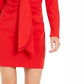 Vestido tubinho feminino INC International Concepts com drapeado frontal, vermelho, tamanho grande