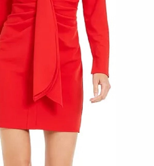 Vestido tubinho feminino INC International Concepts com drapeado frontal, vermelho, tamanho grande