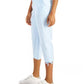 Calça Capri Feminina Estilo &amp; Co Amarrada Azul Brilhante Tamanho 4