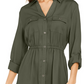 Vestido-camisa utilitário liso feminino Style &amp; Co, verde médio, tamanho extrapequeno