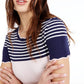 Blusa feminina estampada London da Maison Jules, azul marinho, tamanho pequeno