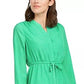 Vestido estampado com cordão Maison Jules para mulheres, verde brilhante, tamanho médio