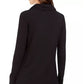 Charter Club Blusa Feminina Gola Alta Preta Tamanho X-G