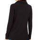 Blusa feminina Charter Club com decote careca, preta, tamanho grande