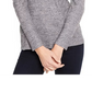 Blusa de malha feminina com decote em V e manga bufante, cinza, tamanho extragrande, da INC International Concepts