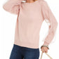 Suéter feminino com manga de tule INC International Concepts, rosa, tamanho XX-G