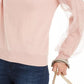 Suéter feminino com manga de tule INC International Concepts, rosa, tamanho XX-G