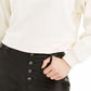 Moletom listrado feminino Bar III Shine, branco, tamanho XX-G