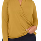 INC International Concepts Top feminino plus size com sobrepeliz frontal laranja brilhante tamanho 1X