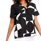 Blusa Alfani Feminina Colorblock Preta Tamanho P