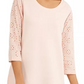 Blusa de algodão com mangas ilhós feminina Style &amp; Co, branca, tamanho grande