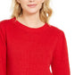 Suéter feminino de manga bufante Style &amp; Co, vermelho escuro, tamanho X-G