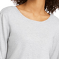 Blusa feminina estilo &amp; co com mangas compridas, tamanho pequeno, prateada