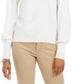 Blusa feminina estilo &amp; co com mangas compridas, branca, tamanho pequeno