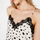 Blusa feminina Bar III com bolinhas, branca, tamanho grande