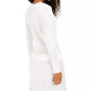 Vestido suéter de tricô trançado com aba e botões BCX Junior, branco, tamanho extragrande