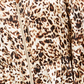Blusa peplum feminina estampada com zíper Thalia Sodi, marrom, tamanho médio