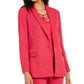 Blazer feminino Thalia Sodi com bolsos cravejados, rosa, tamanho extragrande