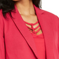 Blazer feminino Thalia Sodi com bolsos cravejados, rosa, tamanho extragrande